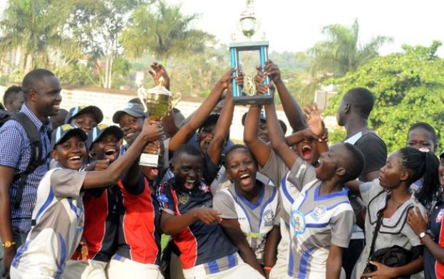 Kololo SS celebrate their first ever national title soon after toppling Kololo SS by seven wickets in the final. PHOTO BY EDDIE CHICCO 