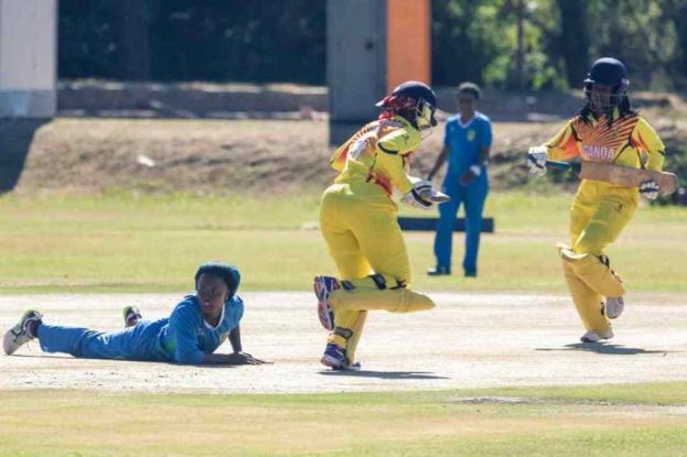 Naomi Kayondo in action. Zimbabwe Cricket photo