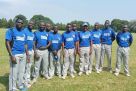 ACC lineup before their match against Mwiri during which Odeng (L) snared six wickets to inspire the oldest club in Uganda to victory. Photo by JB SSENKUBUGE 