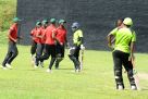 Takashinga celebrate a fall of a wicket yesterday. Photo BY EDDIE CHICCO 
