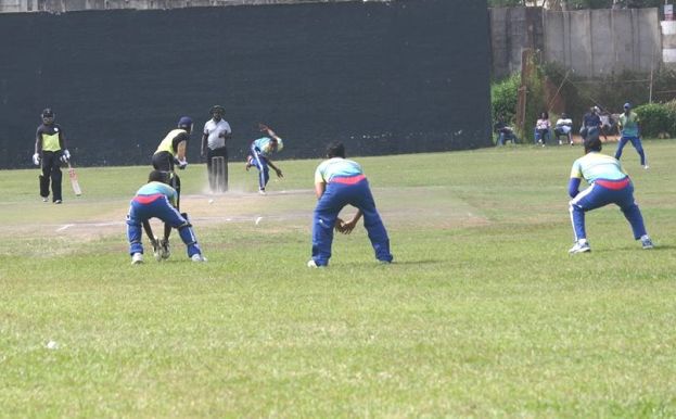 Rwanda XI in a match against Challengers CC at Lugogo Oval.