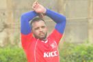 KICC’s Afridi gestures during a previous league engagement. PHOTO BY EDDIE CHICCO 