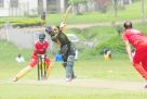 Mukasa (C)’s willow finally caught fire as he bludgeoned a hapless Wanderers attack for 143. PHOTO BY EDDIE CHICCO 