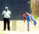 Left-arm spinner Ivan Kakande (R) helped Nile skittle Tornado Bee for 91 as both teams shared spoils in Entebbe. Photo BY EDDIE CHICCO 