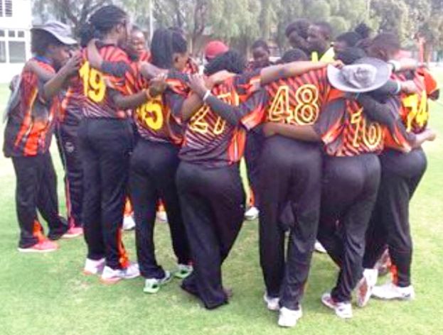Lady Cricket Cranes before the match