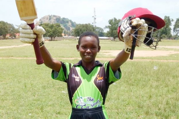 Centurion. Opener Alungat scored the 10th century in Uganda’s women history. COURTESY PHOTO 